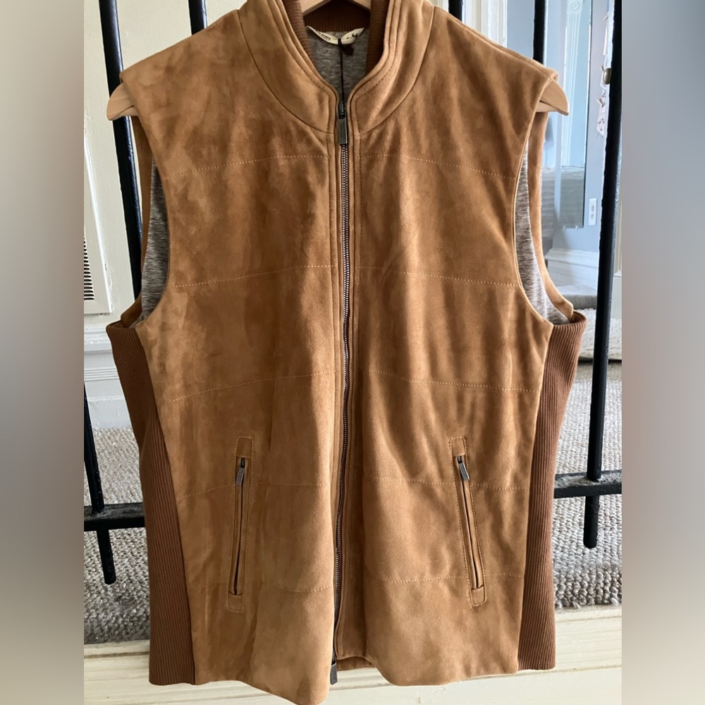 MAURIZIO BALDASSARI Men’s Suede Vest. NWT